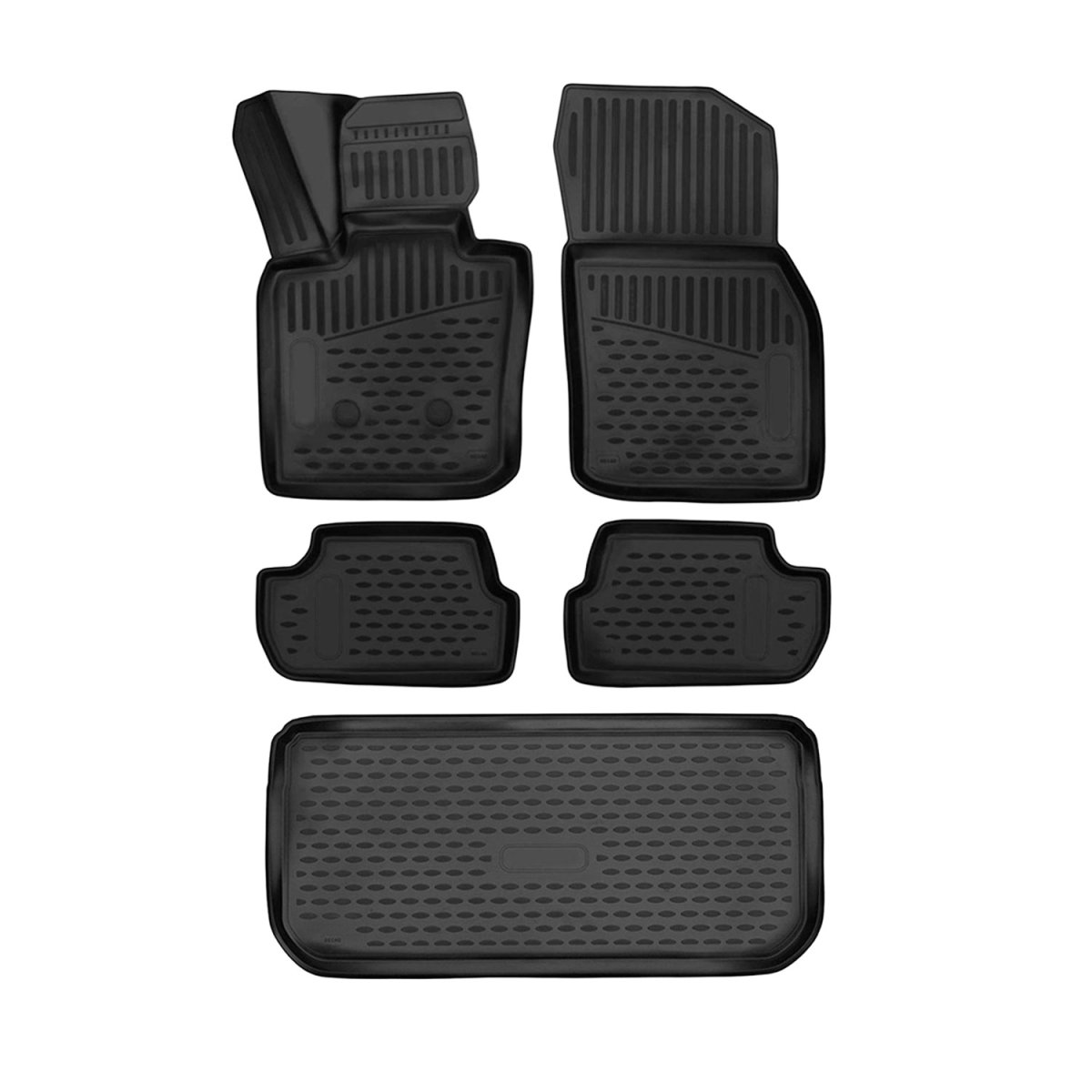 Mini Cooper One Floor-Trunk Mats - Omac - KIT 3D - Black - 2014
